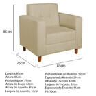 Kit Sofá 2 Lugares E 2 Poltronas Denver Suede Bege - Doce Son