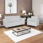 Kit Sofá 2 Lugares E 2 Poltronas Denver Suede Branco - Doce S