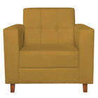 Kit Sofá 2 Lugares E 2 Poltronas Denver Suede Mostarda - Amar