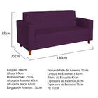 Kit Sofá 2 Lugares E 2 Poltronas Denver Suede Roxo - Doce Son