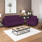 Kit Sofá 2 Lugares E 2 Poltronas Denver Suede Roxo - Doce Son