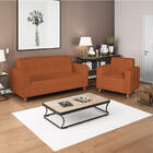 Kit Sofá 2 Lugares E 2 Poltronas Denver Suede Terracota - Doc