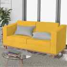 Kit Sofá 2 Lugares E 2 Poltronas Europa Corano Amarelo Amaren