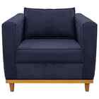 Kit Sofá 2 Lugares E 2 Poltronas Europa Corano Azul Marinho D