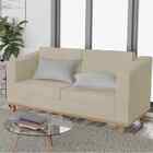 Kit Sofá 2 Lugares E 2 Poltronas Europa Linho Bege Amarena Mó