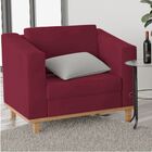 Kit Sofá 2 Lugares E 2 Poltronas Europa Suede Bordô Amarena M