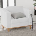 Kit Sofá 2 Lugares E 2 Poltronas Europa Suede Branco Amarena