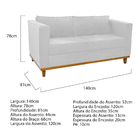 Kit Sofá 2 Lugares E 2 Poltronas Europa Suede Branco Amarena