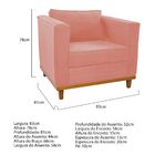 Kit Sofá 2 Lugares E 2 Poltronas Europa Suede Coral Amarena M