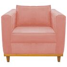 Kit Sofá 2 Lugares E 2 Poltronas Europa Suede Coral Amarena M