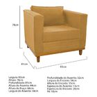 Kit Sofá 2 Lugares E 2 Poltronas Europa Suede Mostarda Amaren