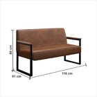 Kit Sofá 2 Lugares E 2 Poltronas Niterói Preto/marrom