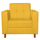 Kit Sofá 2 Lugares E Poltrona Denver Corano Amarelo - Doce So