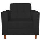 Kit Sofá 2 Lugares E Poltrona Denver Corano Preto - Amarena M