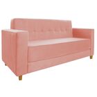 Kit Sofá 2 Lugares E Poltrona Denver Suede Coral - Doce Sonho