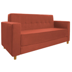 Kit Sofá 2 Lugares E Poltrona Denver Suede Terracota - Amaren