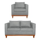 Kit Sofa 2 Lugares E Poltrona Europa Bouclé - Doce Sonho Móve