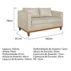 Kit Sofa 2 Lugares E Poltrona Europa Bouclé - Doce Sonho Móve