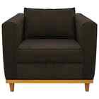 Kit Sofá 2 Lugares E Poltrona Europa Corano Marrom Doce Sonho