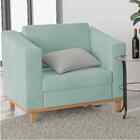 Kit Sofá 2 Lugares E Poltrona Europa Linho Azul Turquesa - Am