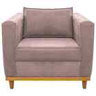 Kit Sofá 2 Lugares E Poltrona Europa Linho Doce Sonho Móveis