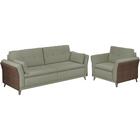 Kit Sofa 2 Lugares E Poltrona Ravel Linho E Corano Moll