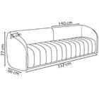 Kit Sofa 332 Cm E Poltrona Decorativa Memphis Corano Moll