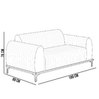 Kit Sofá 3 Lugares 180cm Com 2 Poltronas Molino Pés D'ouro D0