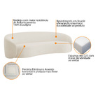 Kit Sofá 3 Lugares 180cm E 2 Poltronas Orgânica Luxo Recepção