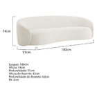 Kit Sofá 3 Lugares 180cm E 2 Poltronas Orgânica Luxo Recepção