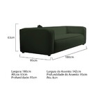 Kit Sofá 3 Lugares 180cm E Poltrona Decorativa Escritório Org