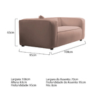 Kit Sofá 3 Lugares 180cm E Poltrona Decorativa Escritório Org