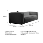 Kit Sofá 3 Lugares 180cm E Poltrona Decorativa Escritório Org