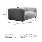 Kit Sofá 3 Lugares 180cm E Poltrona Decorativa Escritório Org