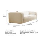 Kit Sofá 3 Lugares 180cm E Poltrona Decorativa Escritório Org