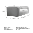 Kit Sofá 3 Lugares 180cm E Poltrona Decorativa Escritório Org