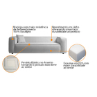 Kit Sofá 3 Lugares 180cm E Poltrona Decorativa Escritório Org