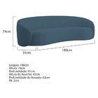 Kit Sofá 3 Lugares 180cm E Poltrona Orgânica Luxo Recepção Am