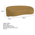 Kit Sofá 3 Lugares 180cm E Poltrona Orgânica Luxo Recepção Am