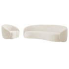 Kit Sofá 3 Lugares 180cm E Poltrona Orgânica Luxo Recepção Am