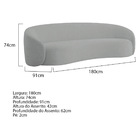 Kit Sofá 3 Lugares 180cm E Poltrona Orgânica Luxo Recepção Am