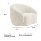 Kit Sofá 3 Lugares 180cm E Poltrona Orgânica Luxo Recepção Am