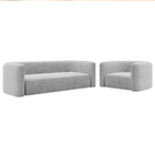 Kit Sofá 3 Lugares 180cm E Poltrona Orgânica Luxo Recepção Me