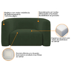 Kit Sofá 3 Lugares 180cm E Poltrona Orgânica Luxo Recepção Me