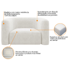 Kit Sofá 3 Lugares 180cm E Poltrona Orgânica Luxo Recepção Me