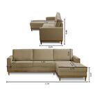 Kit Sofá 3 Lugares 2,10m Com Chaise E 2 Poltronas Living Lavi