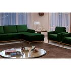 Kit Sofá 3 Lugares 2,10m Com Chaise E 2 Poltronas Living Lavi