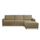 Kit Sofá 3 Lugares 2,60m Com Chaise E 2 Poltronas Living Lavi