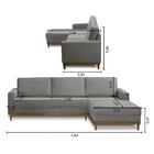 Kit Sofá 3 Lugares 2,60m Com Chaise E 2 Poltronas Living Lavi