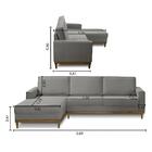 Kit Sofá 3 Lugares 2,60m Com Chaise Esquerdo E Poltrona Livin